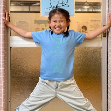 【鴨川湯】Kids シャンプーアターックTee《ブルー》