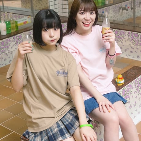 【サウナの梅湯】梅湯春夏T《ベビーピンク/サンドカーキ》