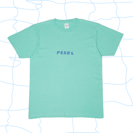 【パール温泉】ステンドグラスTシャツ《アイスグリーン》