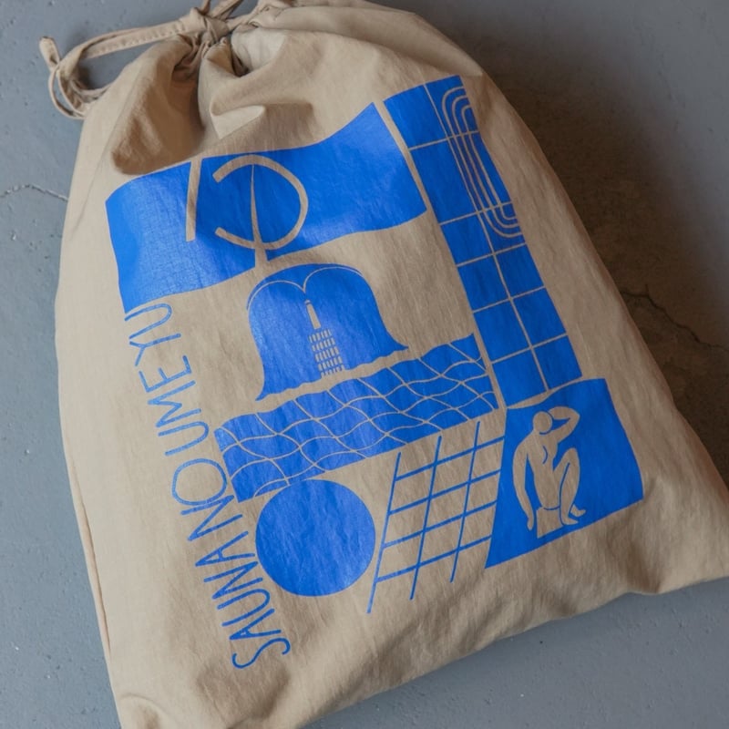 サウナの梅湯】shadow drawstringbag | ゆとなみ商店