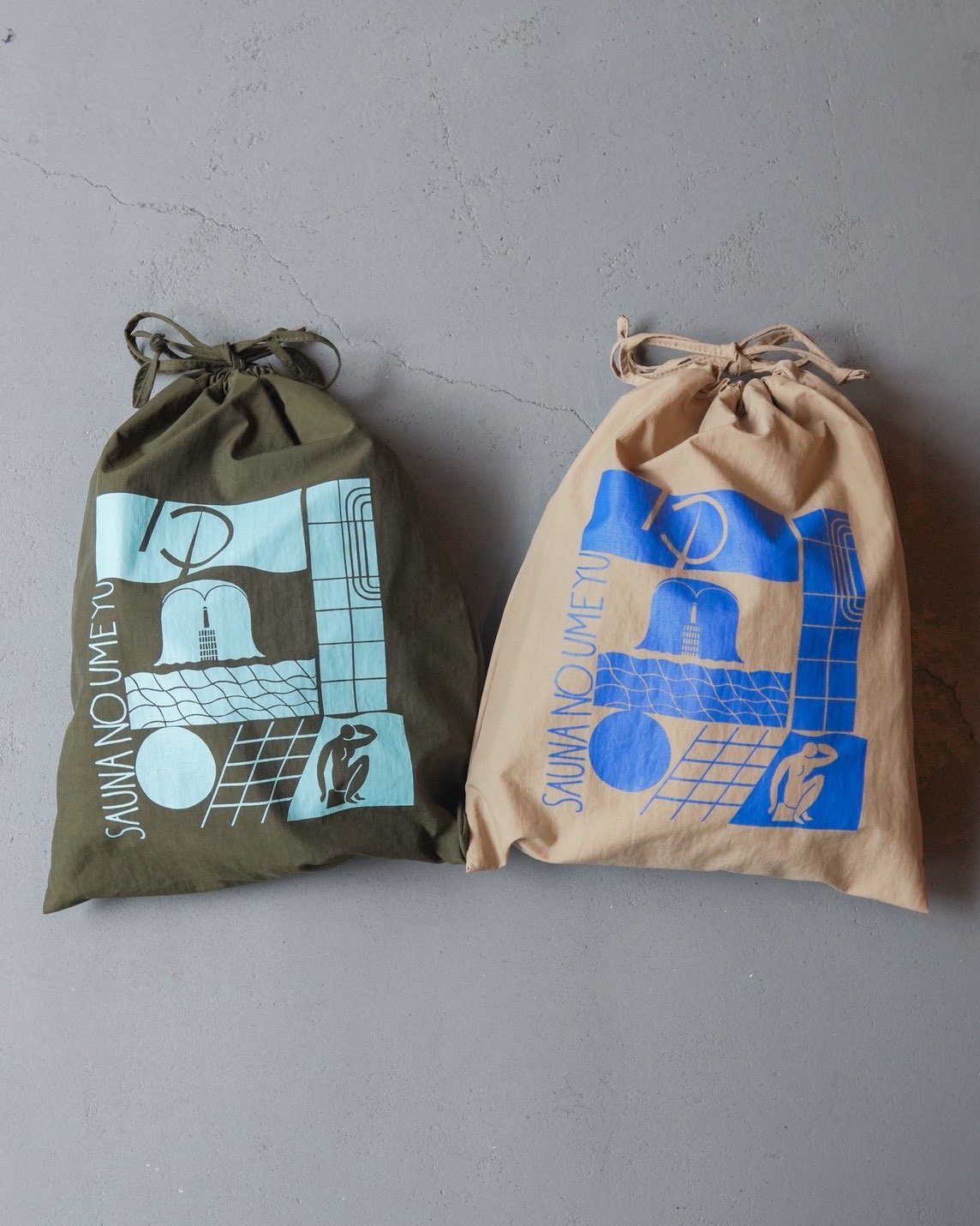玉川湯の花配合テーピング  5㎝×5m(5巻) サウナの梅湯】shadow drawstringbag | ゆとなみ商店