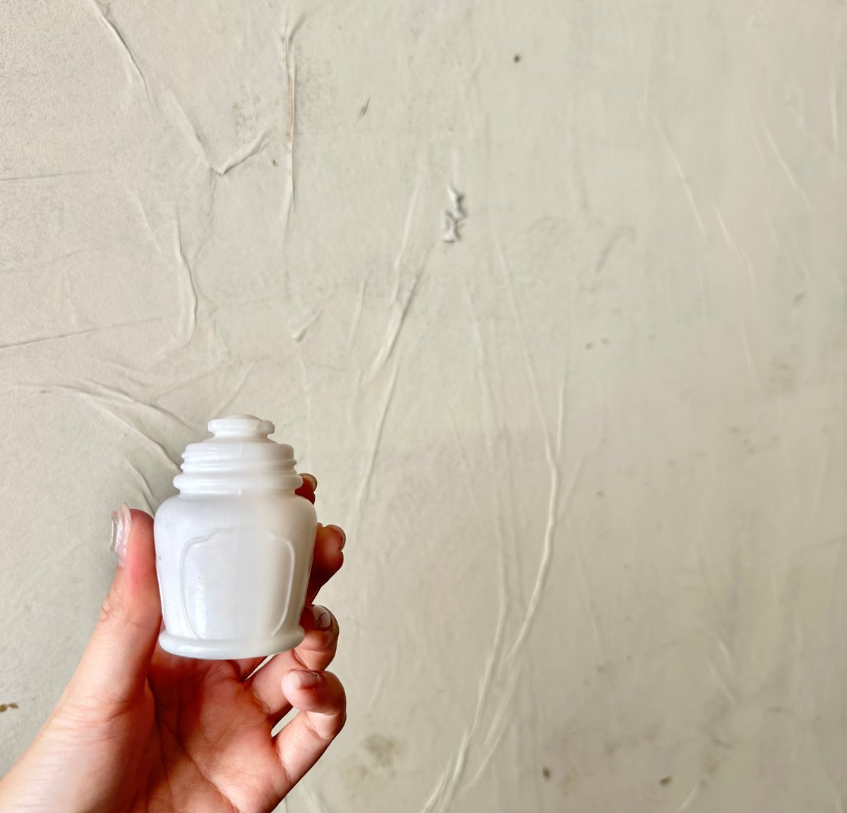 ミルクガラスのクリーム瓶 | maruse