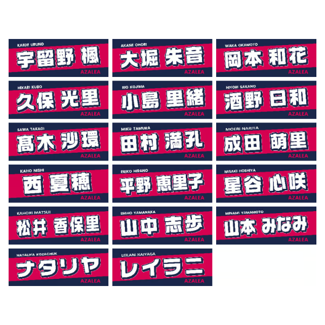 受注期間10/23-11/4】2025選手名タオル | AZALEA ONLINE SHOP