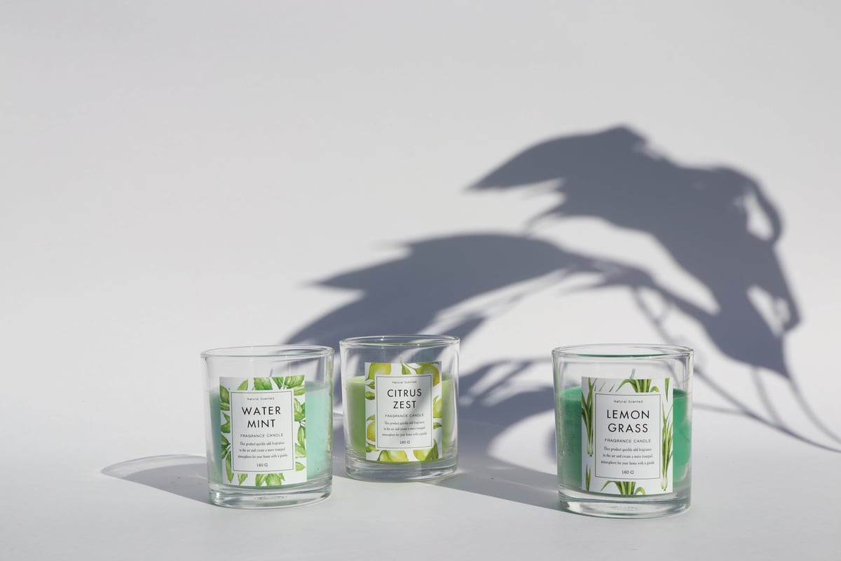 GREEN OASIS】IDGO0106 グラス入りキャンドル/シトラスゼスト