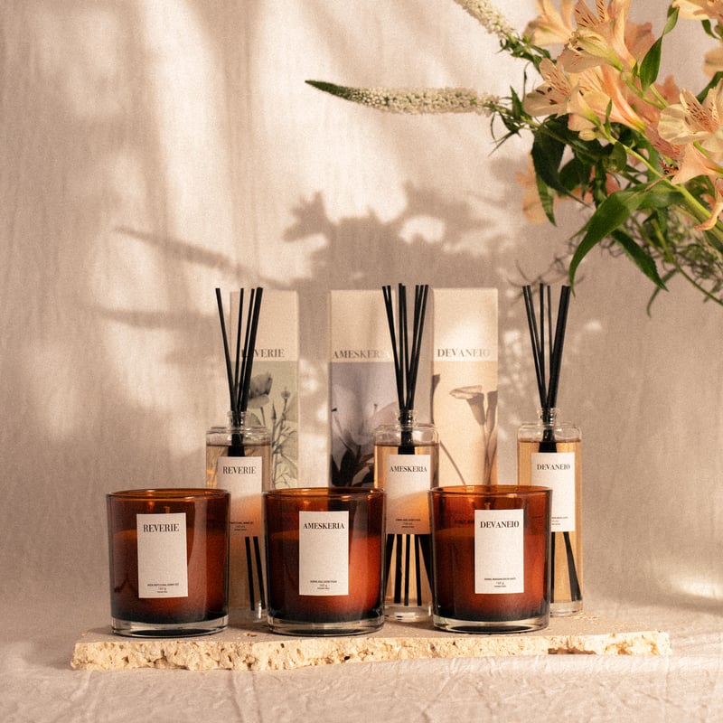 REMINISCENT OF DREAMS】IDRD0202 グラス入りキャンドル/ デヴァ