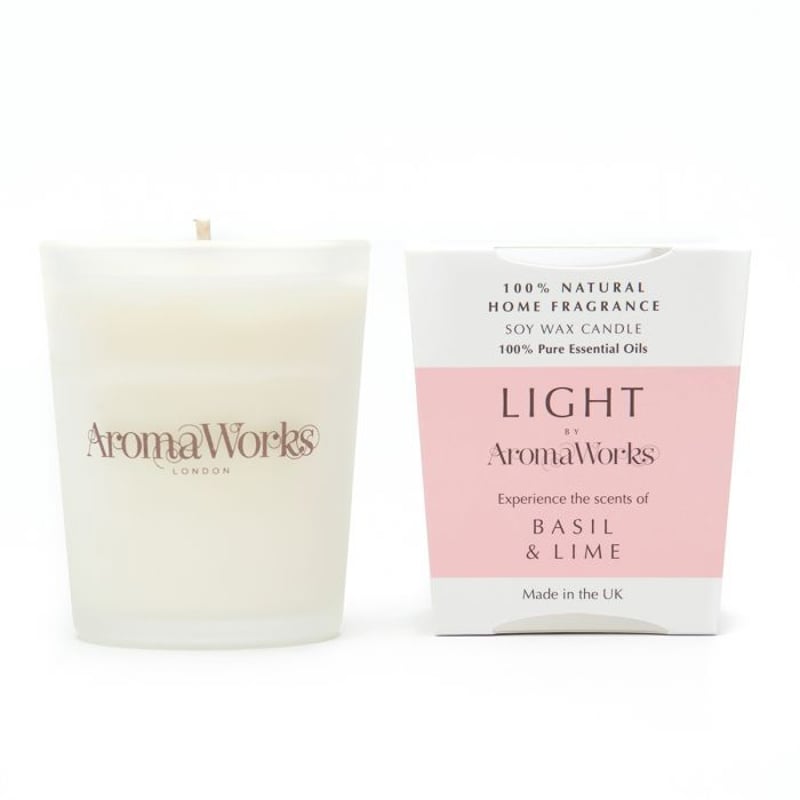 Aroma Works】WLAL1008 グラス入りキャンドルS/バジル＆ライム | Eur