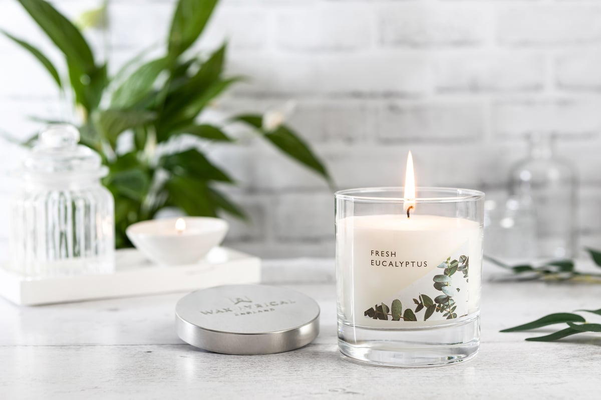 フランス    ブルー キャンドルグラス フランス ブルー キャンドルグラス