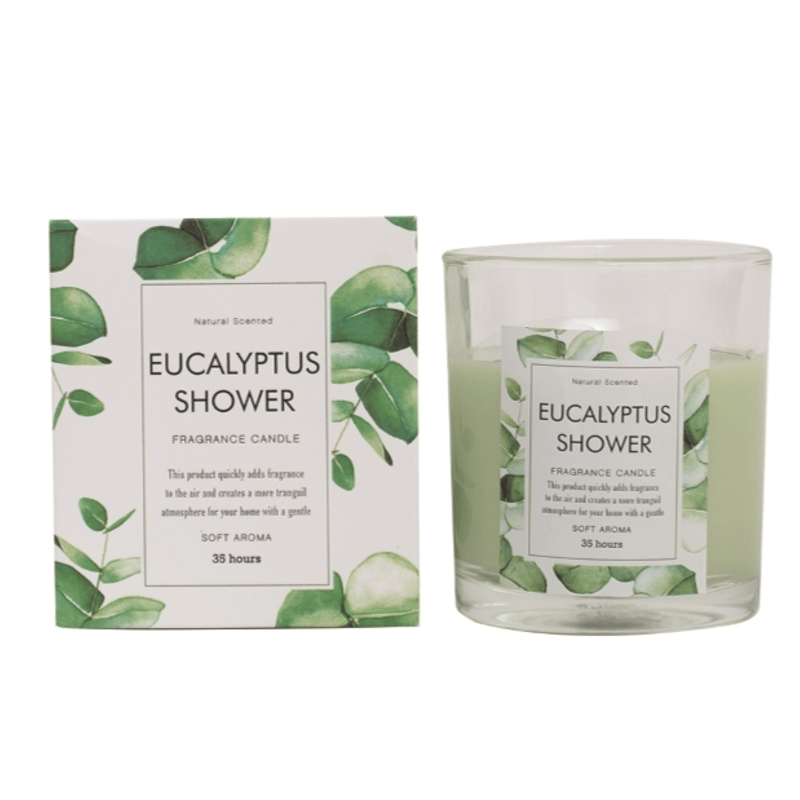 GREEN OASIS】IDGO0107 グラス入りキャンドル/ユーカリシャワー | Eur
