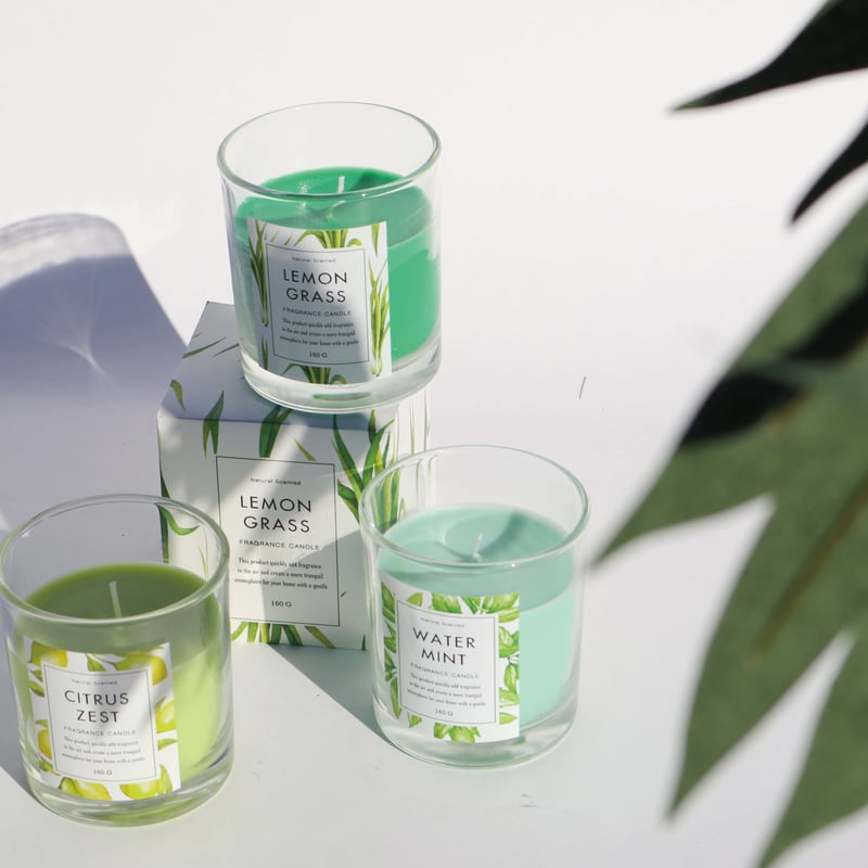 GREEN OASIS】IDGO0105 グラス入りキャンドル/ウォーターミント | Eur