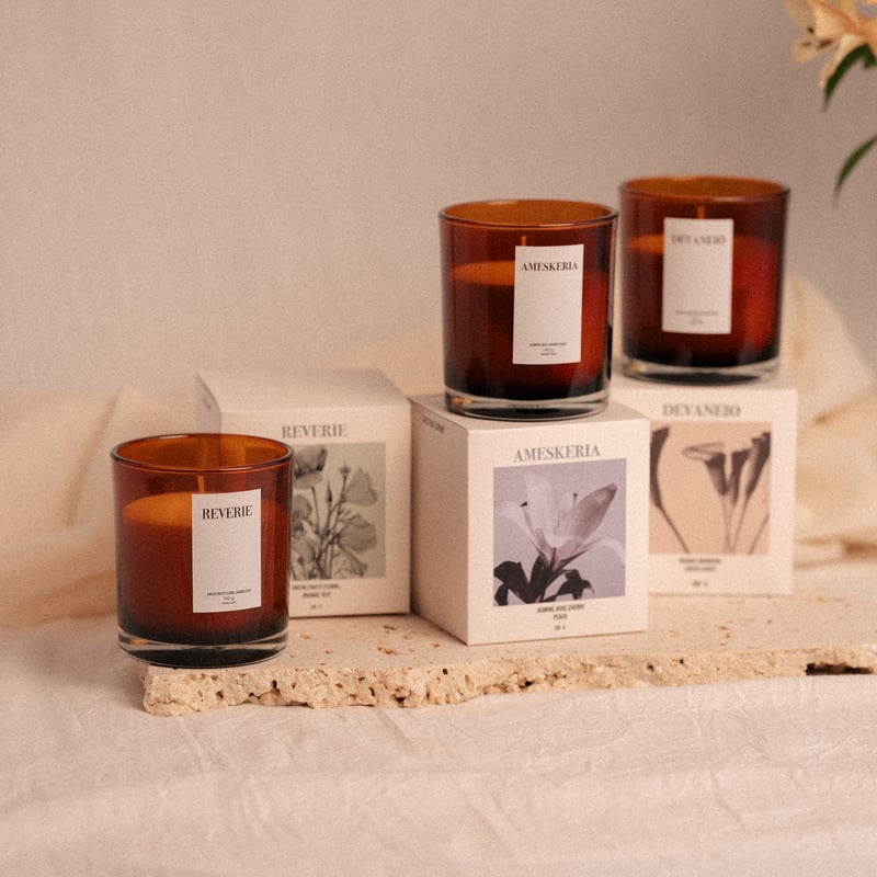 REMINISCENT OF DREAMS】IDRD0201 グラス入りキャンドル/ レヴァ