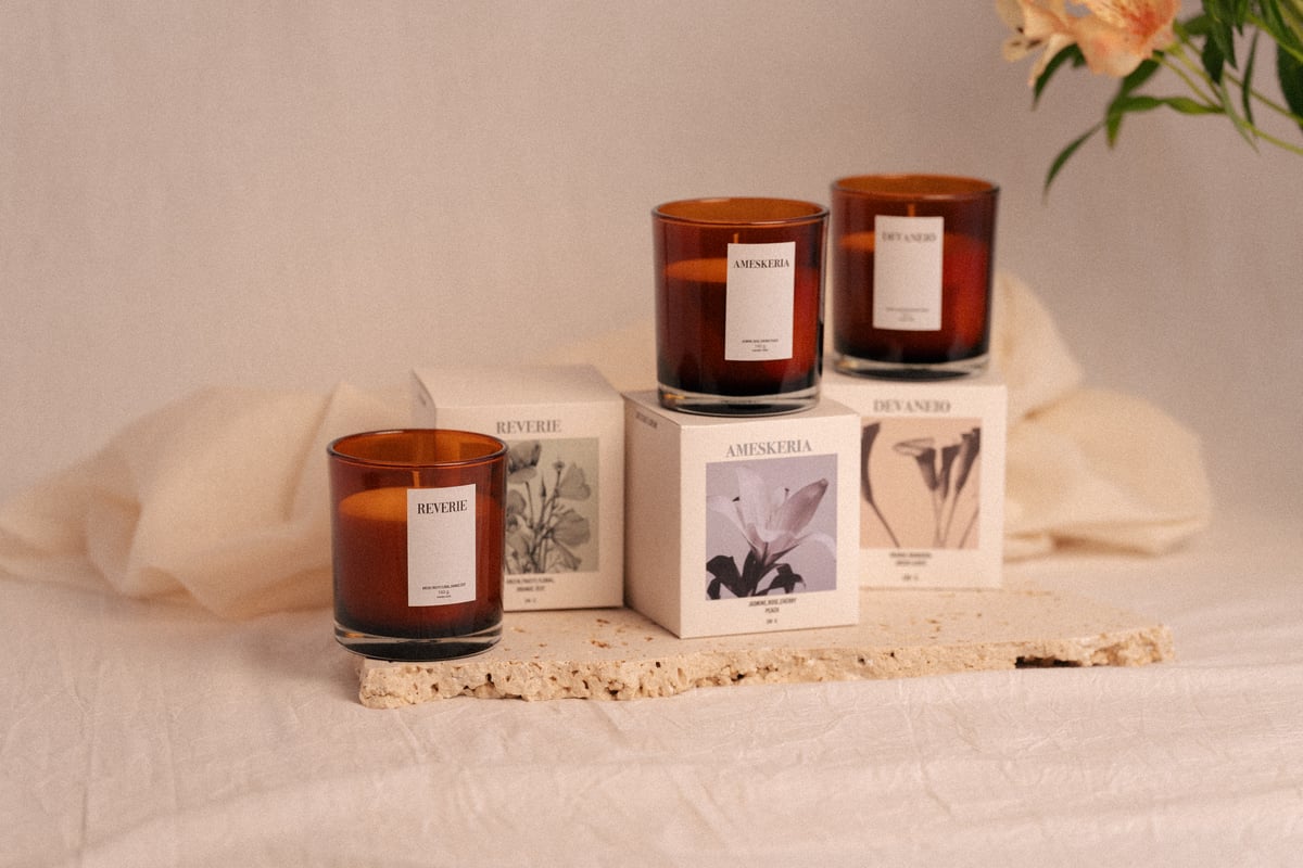 メモリアルキャンドル REMINISCENT OF DREAMS】IDRD0201 グラス入りキャンドル/ レヴァ