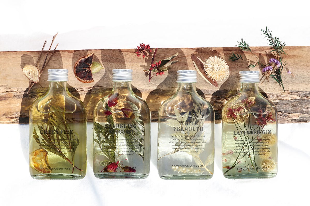 BOTANICAL BOTTLES】IDBB0104 ディフューザー180ml/ホワイトヴェ