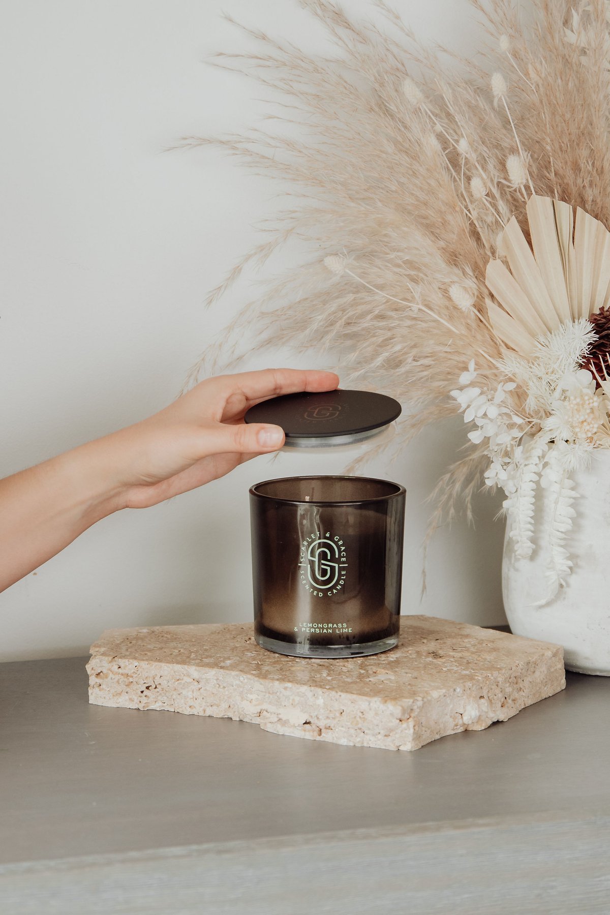 Scarlet & Grace】SCSI0307 グラス入りソイキャンドル ダブルウィック/