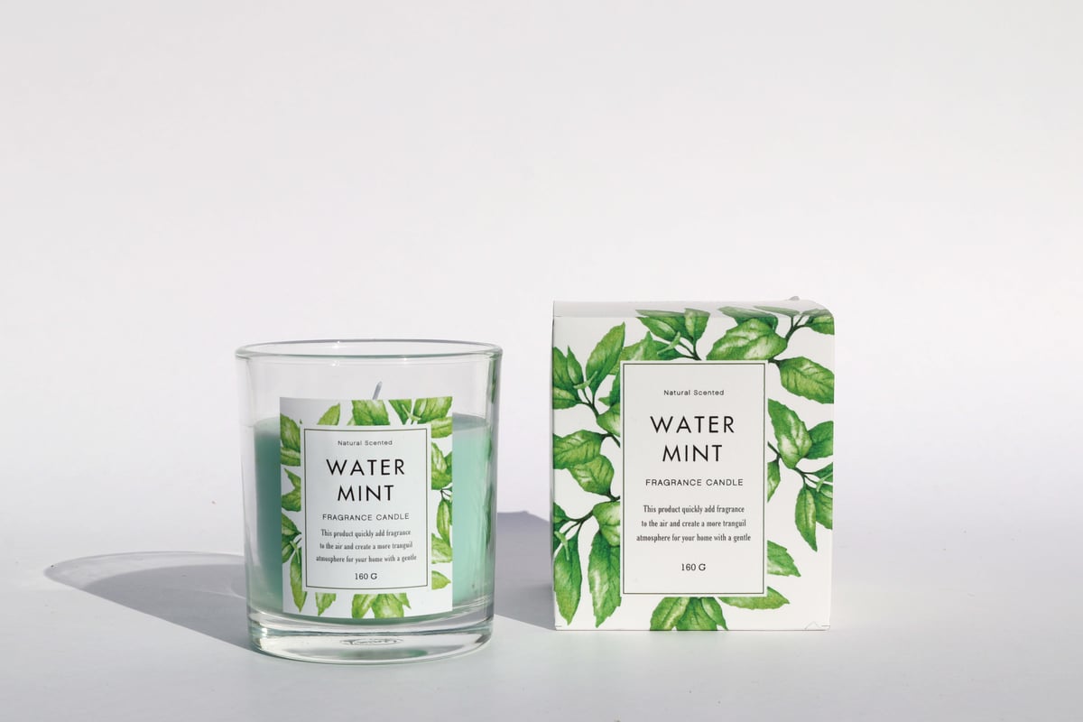 GREEN OASIS】IDGO0105 グラス入りキャンドル/ウォーターミント | Eur