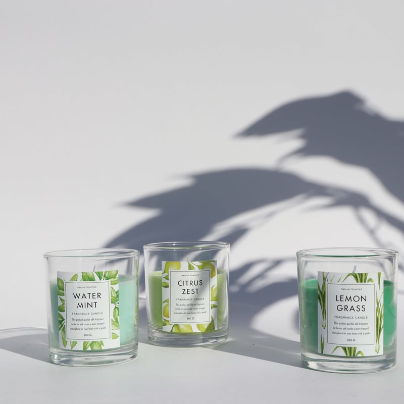 GREEN OASIS】IDGO0105 グラス入りキャンドル/ウォーターミント | Eur