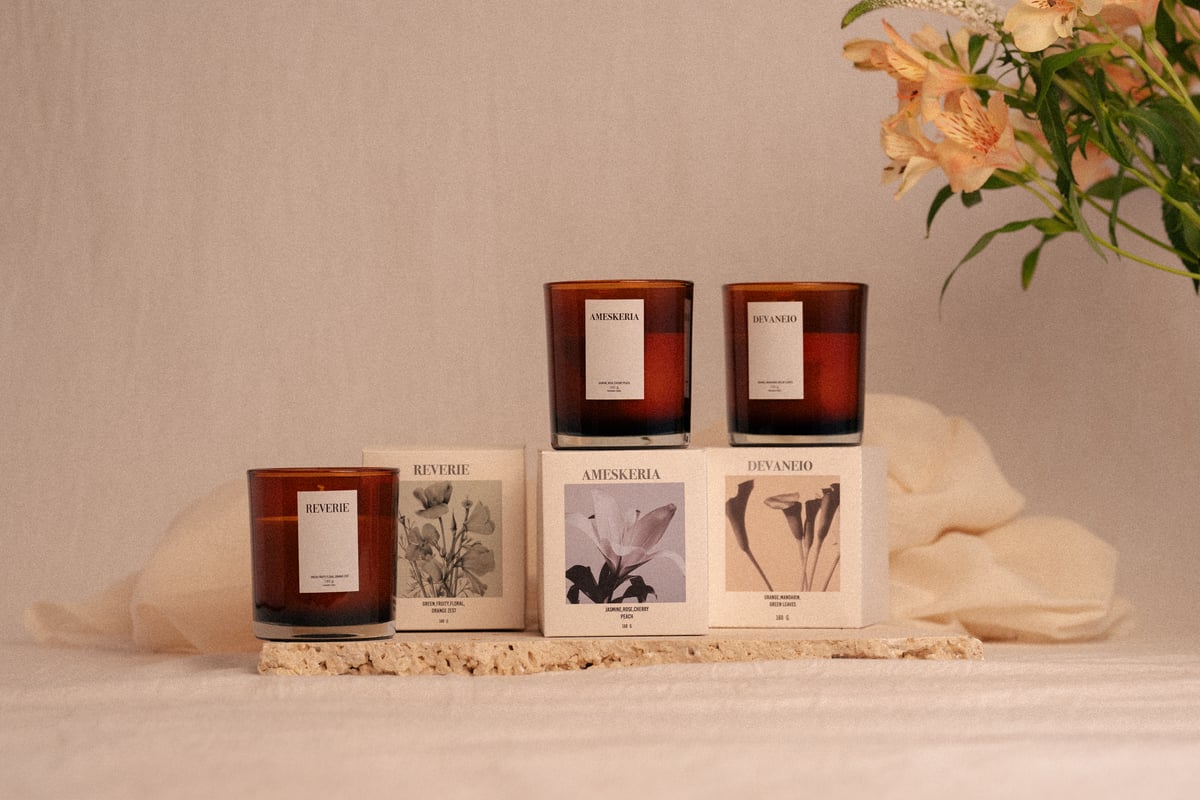 REMINISCENT OF DREAMS】IDRD0202 グラス入りキャンドル/ デヴァ