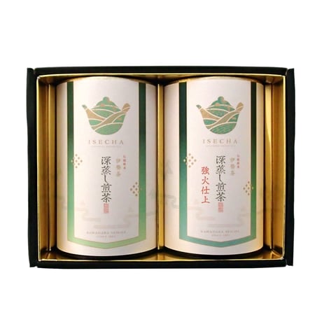 伊勢茶詰合せ(深蒸し煎茶＜強火仕上＞・深蒸し煎茶)【ZA-40】