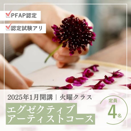 2025年1月開講《火曜クラス》PFAP認定エグゼクティブアーティストコース