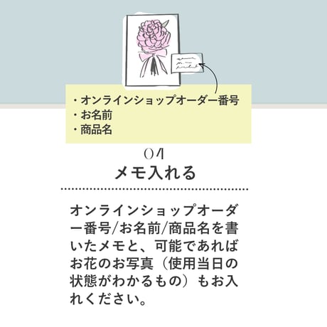 お花の送り方《オーダーメイドご注文の方へ》