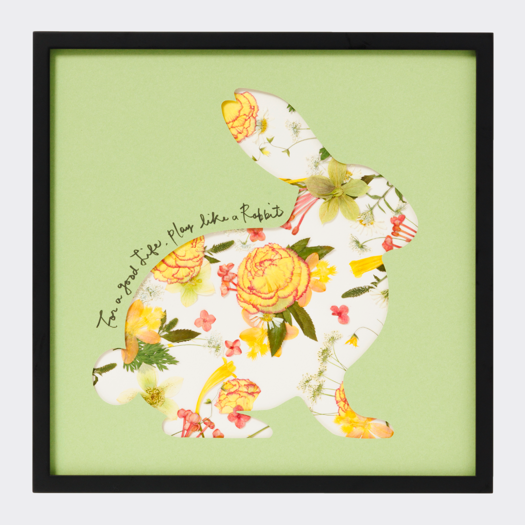 押し花アート_レーヴシリーズ：Lapin/ラパン（うさぎ）A【マット