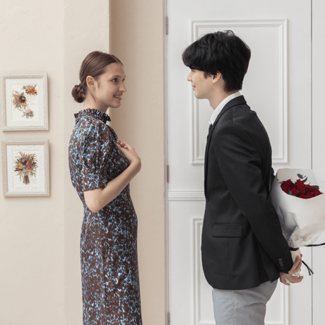 【オンラインストア限定商品】プロポーズ花束（押し花アート）：ノアール