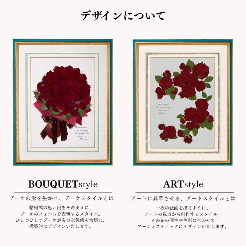 プロポーズ花束（押し花アート）：ボヌール | BLOOM MAISON
