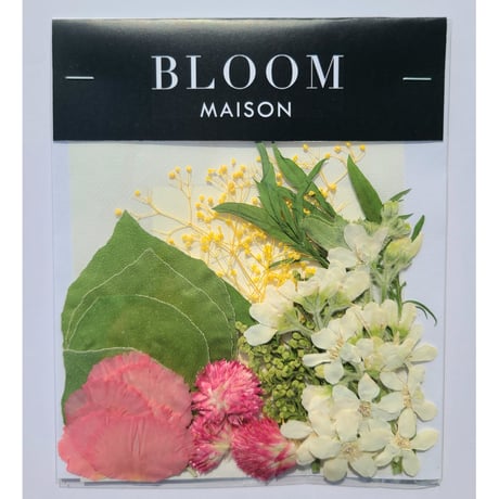 押し花｜花材セット 千日紅 Pressed Flower Kit インテリア・ギフト・ウェルカムボードなどのハンドメイドに　F-1053 BLOOM MAISON