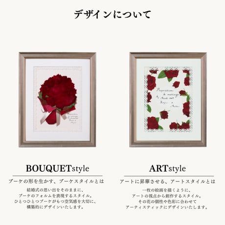 プロポーズ花束（押し花アート）：プティ アート(1枚)
