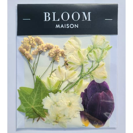 押し花｜花材セット ラクスパー Pressed Flower Kit インテリア・ギフト・ウェルカムボードなどのハンドメイドに　F-860 BLOOM MAISON