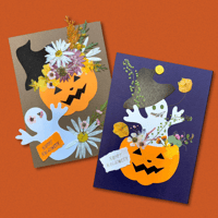 押し花のお教室：親子で楽しむ！ハロウィンカード作り🎃👻🕷