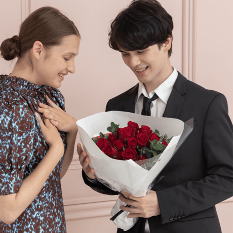 【オンラインストア限定商品】プロポーズ花束（押し花アート）：ノアール