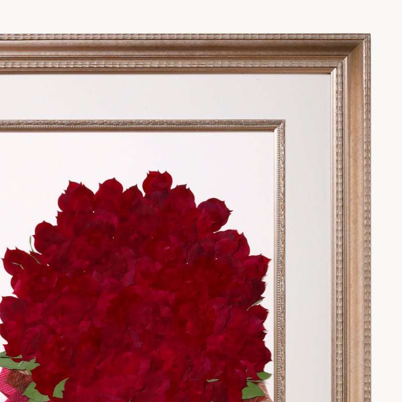 押し花額  『花束』 （ハンドメイド） 大切な花束を保存する✦ずっと飾っておける押し花額 Sサイズ