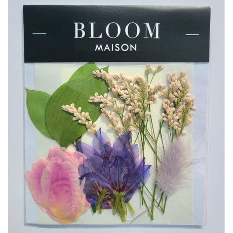 押し花｜花材セット ラグラス Pressed Flower Kit インテリア・ギフト・ウェルカムボードなどのハンドメイドに　F-858 BLOOM MAISON