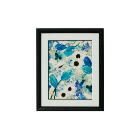 押し花ギフト【REGALOコレクション】フルール・ブルー ～新たな門出に花を添えて～｜ガーベラの押し花アート｜BLOOMART【起業・入退社祝い】W266×H327×D22㎜