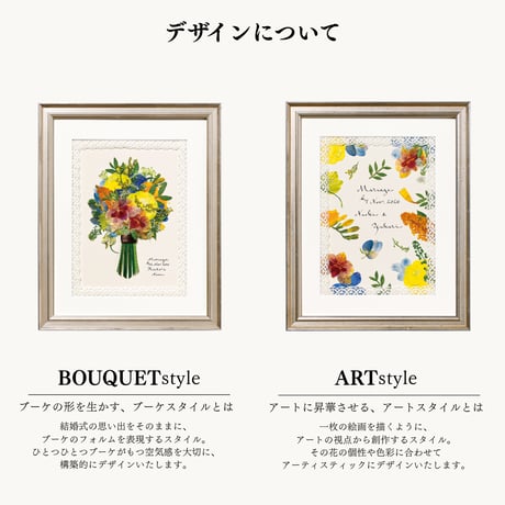 結婚式や挙式のブーケ（花束）：プティ（1枚）　ブーケスタイル