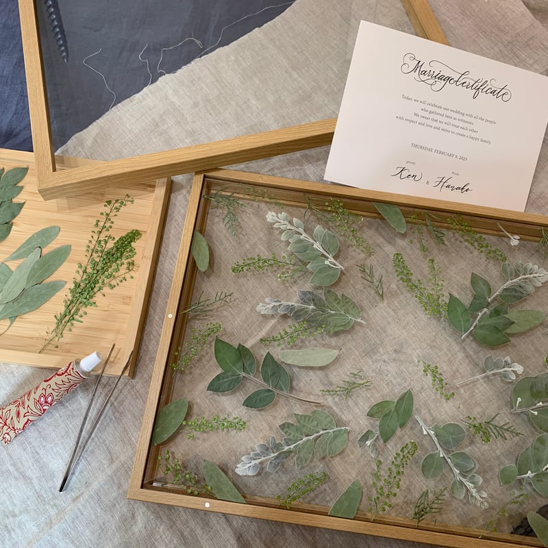 ハンドメイド押し花/ウェルカムボード/中身が変えられる ハンドメイド押し花/ウェルカムボード/中身が変えられる