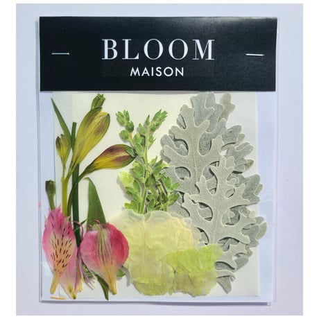 押し花｜花材セット アルストロメリア Pressed Flower Kit インテリア・ギフト・ウェルカムボードなどのハンドメイドに　F-1007 BLOOM MAISON