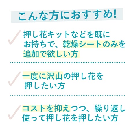 押し花スターターキット版　乾燥シート