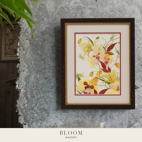 押し花ギフト【REGALOコレクション】フルール・グロワール ～栄光の花～｜胡蝶蘭の押し花アート｜BLOOMART【周年・還暦祝い】 W270×H331×D22（㎜）