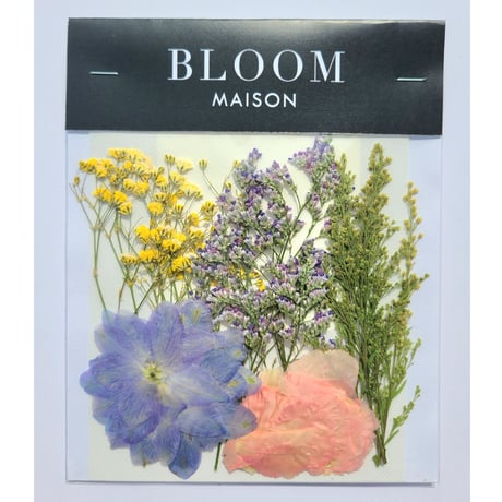 押し花｜花材セット ソリダコ Pressed Flower Kit インテリア・ギフト・ウェルカムボードなどのハンドメイドに　F-1055 BLOOM MAISON