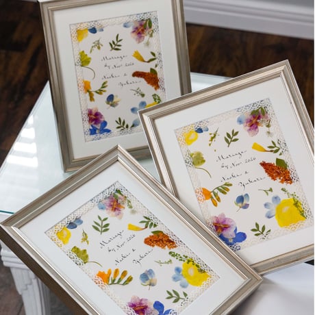 結婚式や挙式のブーケ（花束）：プティ（２枚） アートスタイル