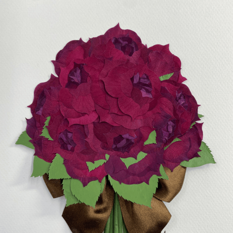 【オンラインストア限定商品】プロポーズ花束（押し花アート）：ノアール
