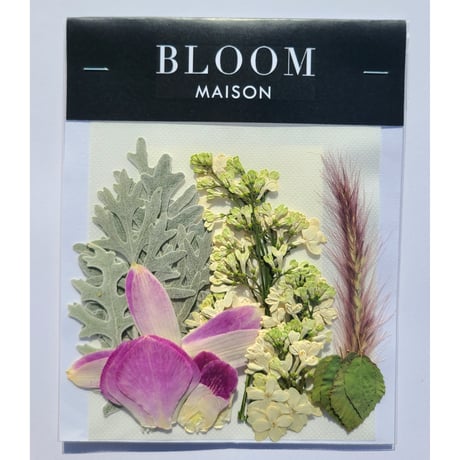 押し花｜花材セット ライラック Pressed Flower Kit インテリア・ギフト・ウェルカムボードなどのハンドメイドに　F-951 BLOOM MAISON