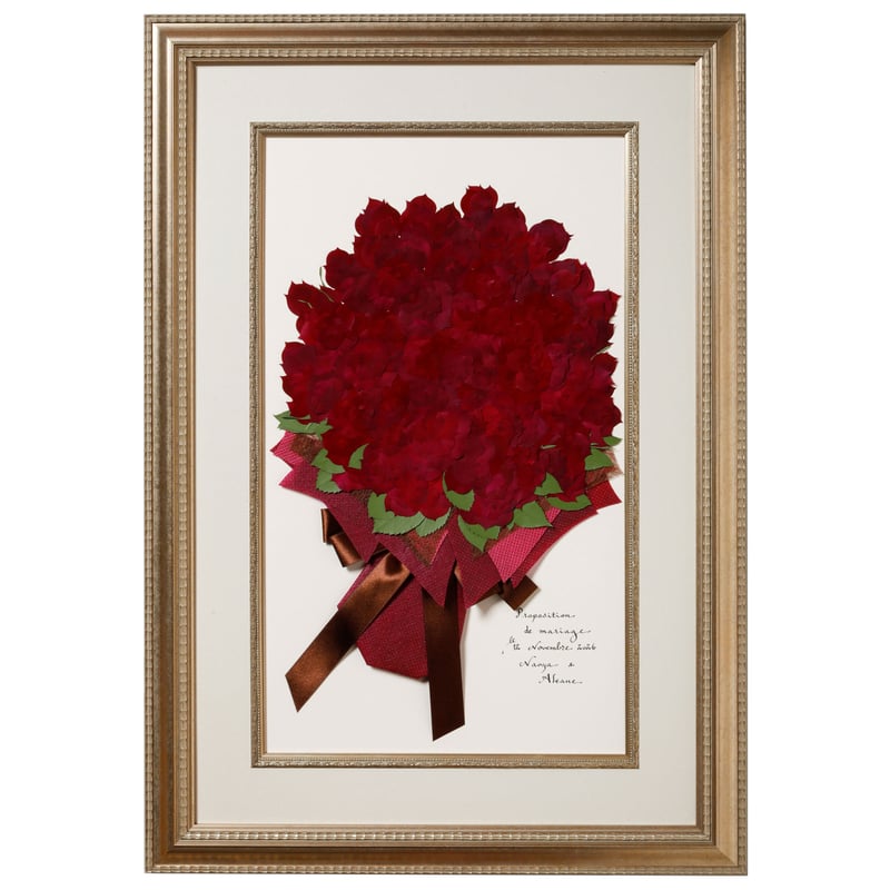 押し花アート額【タテ54cm×ヨコ45cm】 薔薇 最終価格】押し花アート額【タテ54cm×ヨコ45cm】 和風モダン