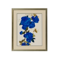 押し花ギフト【REGALOコレクション】ローズ・ブリュー～夢咲き誇る未来へ～ 青バラの押し花アート｜BLOOMART【銀婚式・金婚式・還暦祝い】W372×H448×D26（㎜）