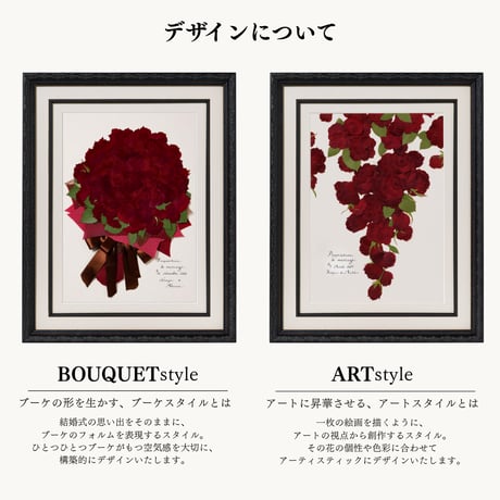 プロポーズ花束（押し花アート）：グレース