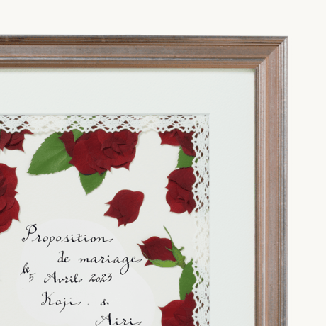 プロポーズ花束（押し花アート）：プティ アート(1枚)