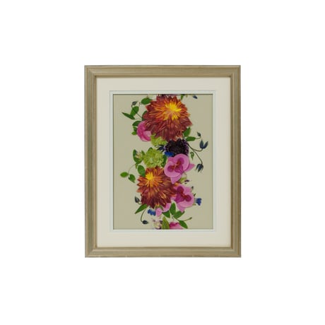 押し花ギフト【REGALOコレクション】ミル・フォア～連なる感謝～｜ダリアの押し花アート｜BLOOMART【結婚記念・還暦祝い】W278×H339×D26㎜