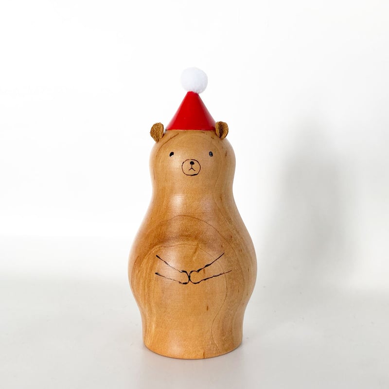 Swarovski クリスマス サンタ帽子 くま サンタ帽子付き○ツリー柄クリスマスくまさんソックドール○靴下