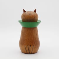 ほろほろ人形ネコ「エリカラ」緑